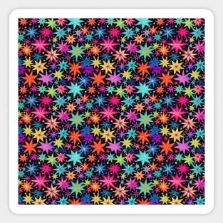 Neon Stars Pattern Magnet